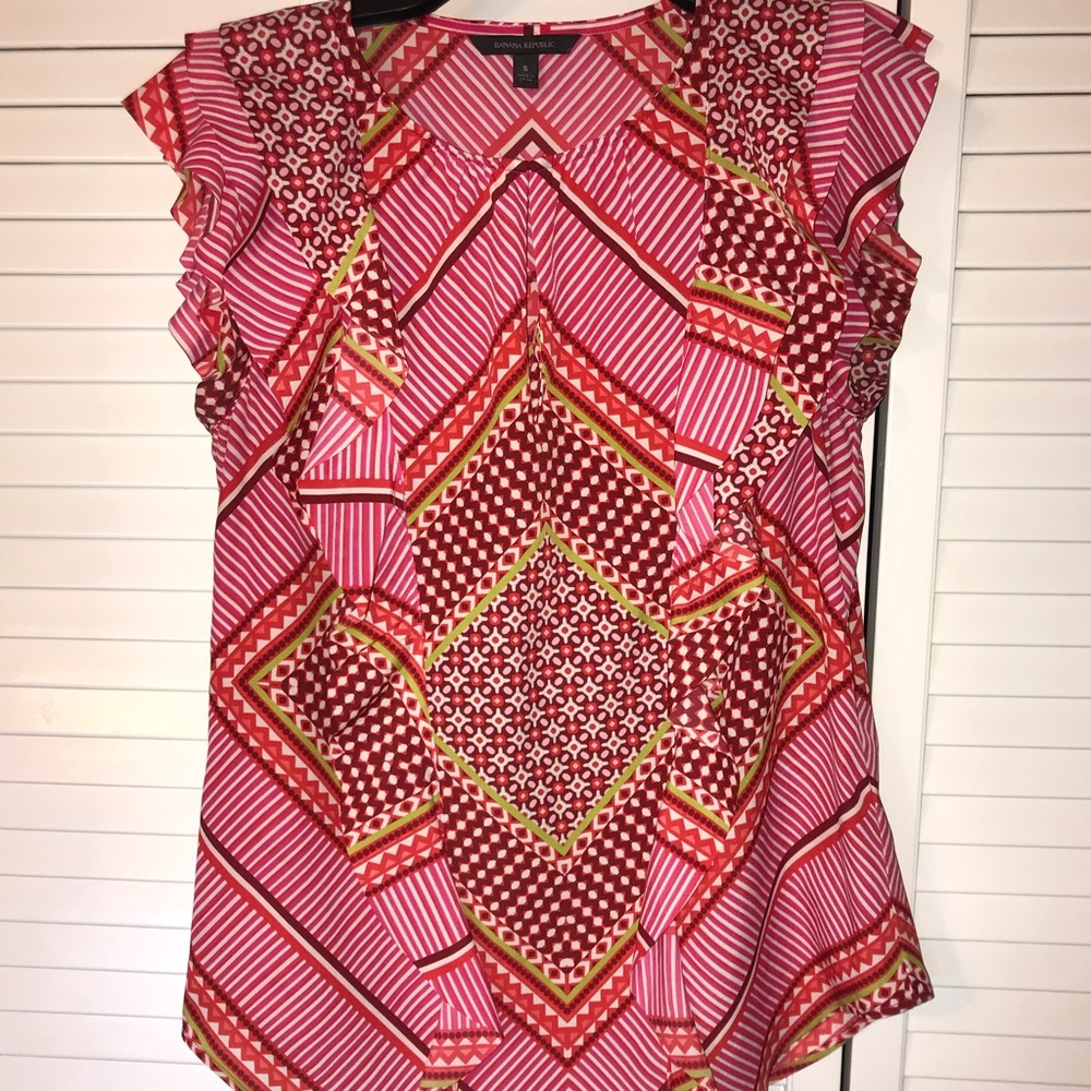 Banana Republic Short sleeve ruffle top